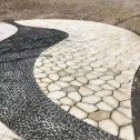 岳阳 黄金麻冰裂纹地铺石工地铺装案例