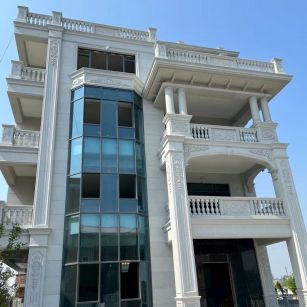 岳阳 白麻花岗岩别墅外墙干挂效果展示