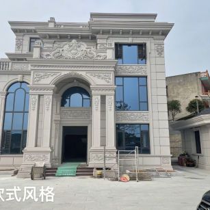 岳阳 白麻花岗岩别墅外墙干挂