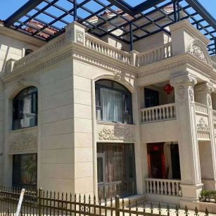 岳阳 黄金麻花岗岩荔枝面别墅外墙干挂