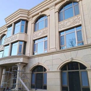 岳阳 黄金麻花岗岩别墅外墙干挂