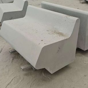 岳阳 芝麻白花岗岩异形坐凳，石凳