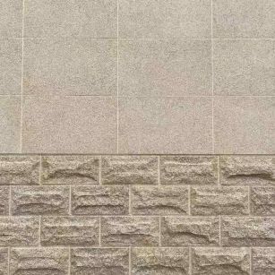 岳阳 黄金麻自然面蘑菇石配荔枝面干挂