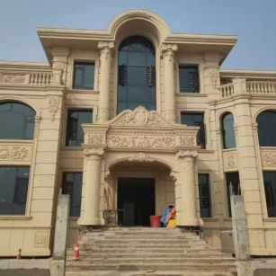 岳阳 黄金麻花岗岩别墅外墙干挂