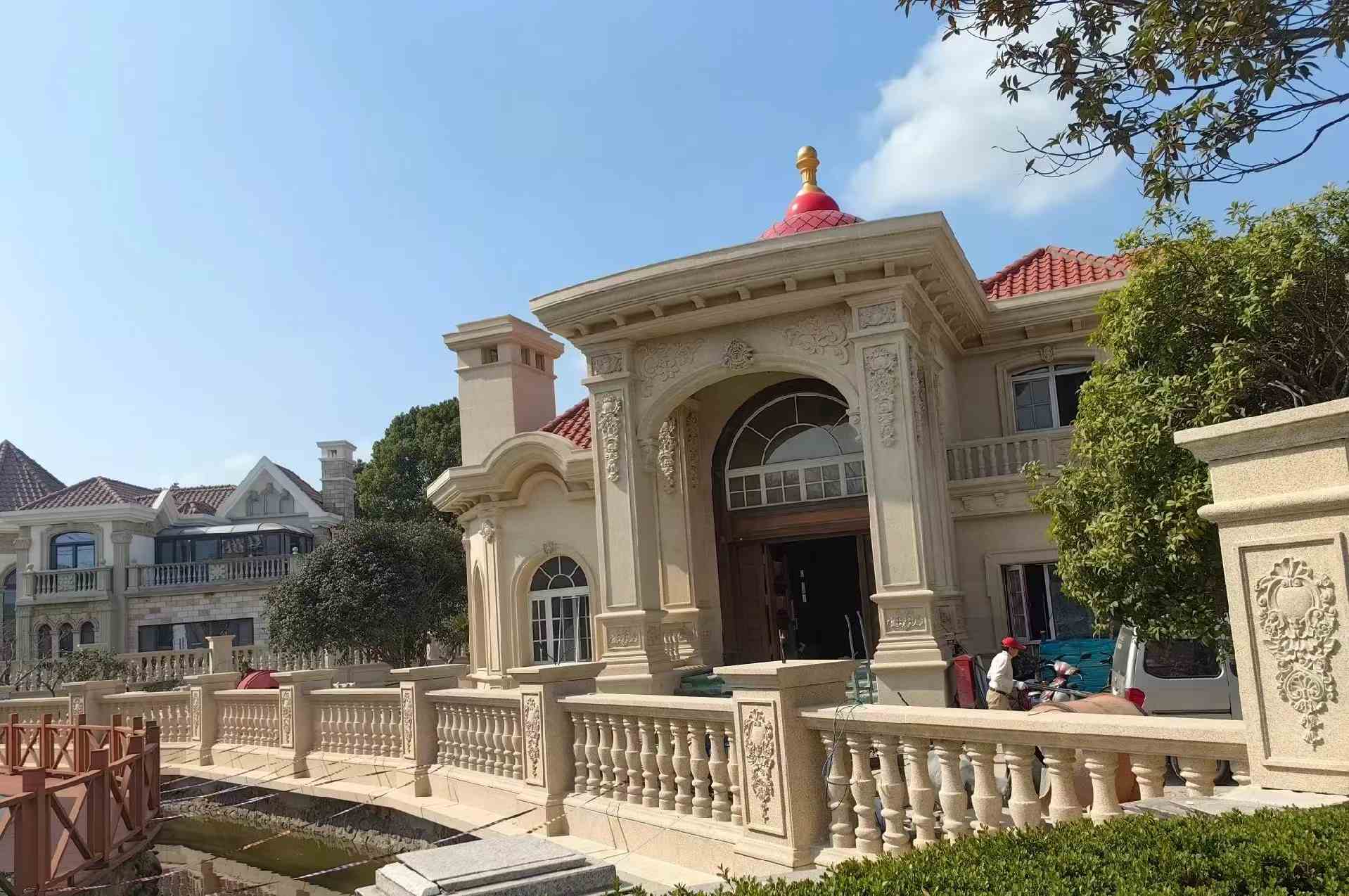 岳阳 黄金麻花岗岩欧式别墅