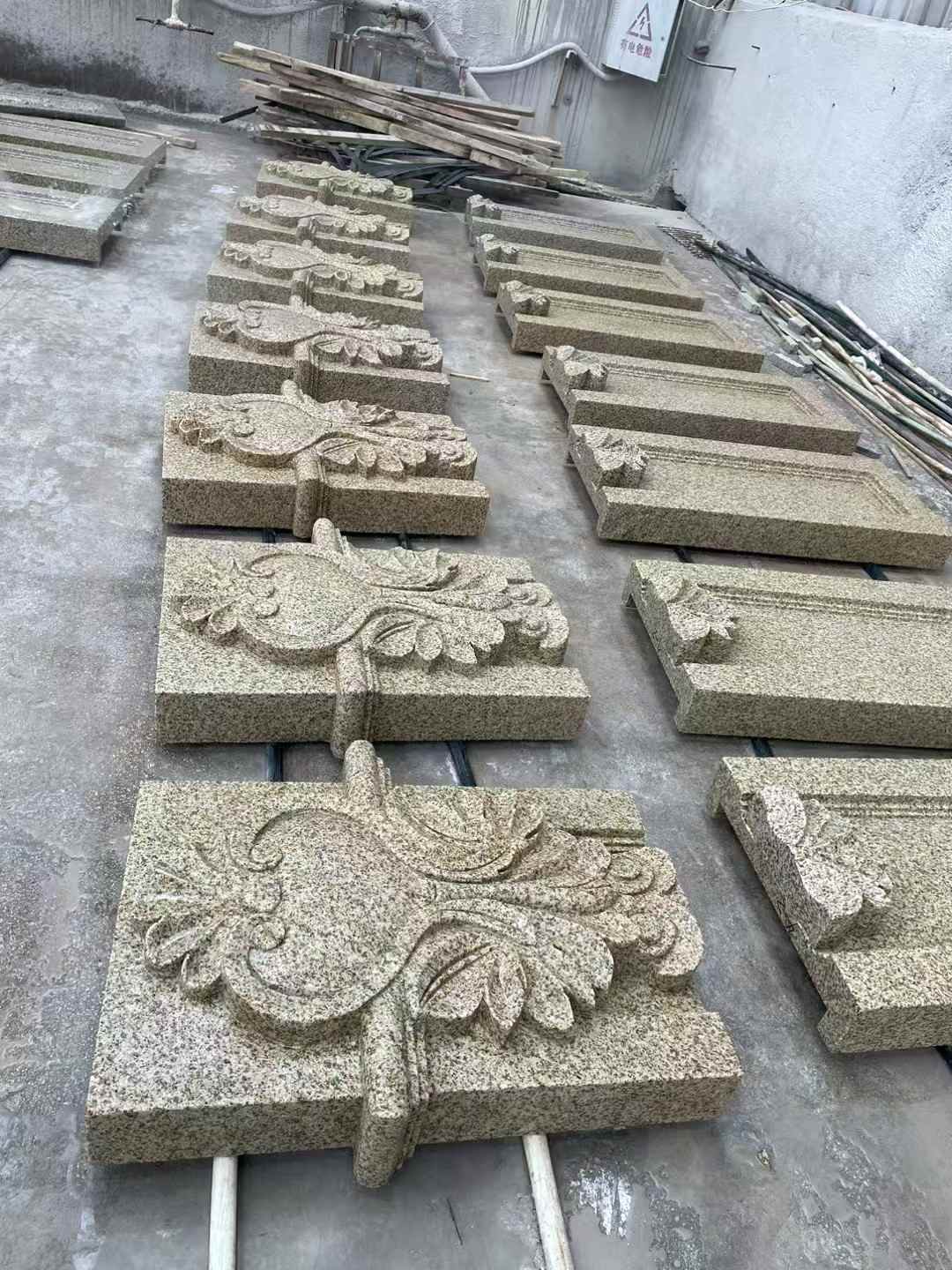 岳阳 黄金麻花岗岩别墅外墙雕刻板