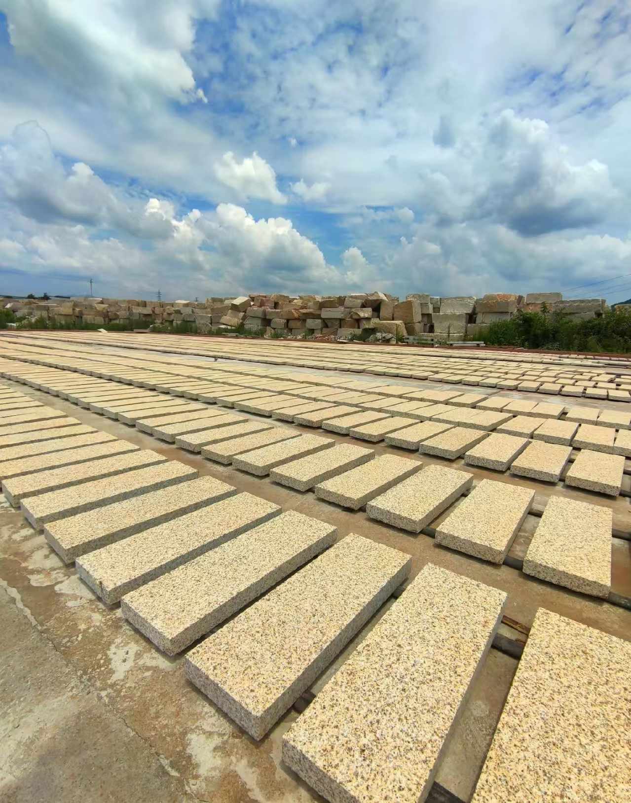 岳阳 黄金麻荔枝面花岗岩石材地铺石防护中